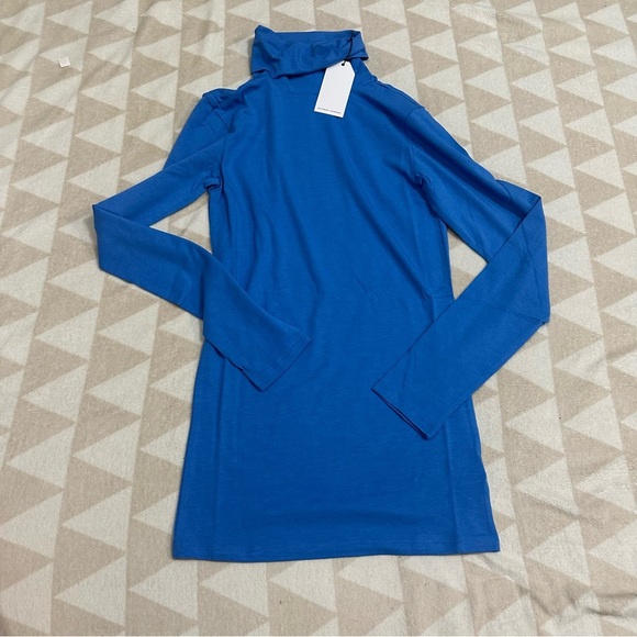 Universal standard blue turtleneck long sleeve shirt nwt - Picture 1 of 2